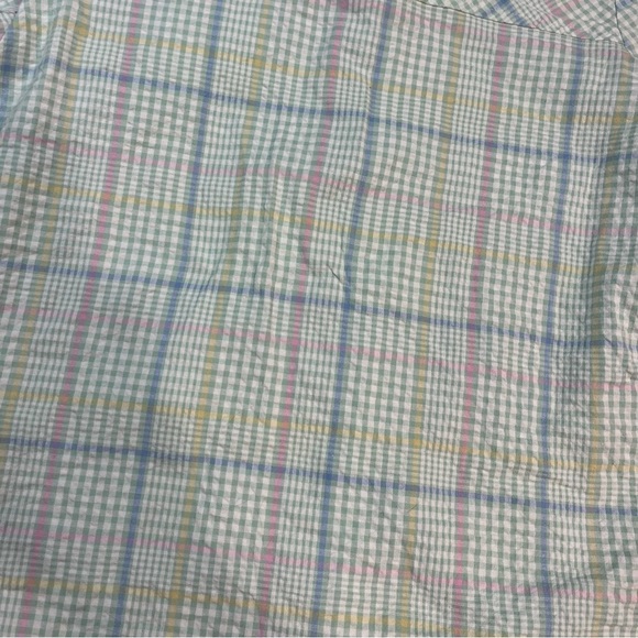 Hannah Kate boys pastel green button down 100% cotton shirt no size tag fits 10 - Picture 8 of 8